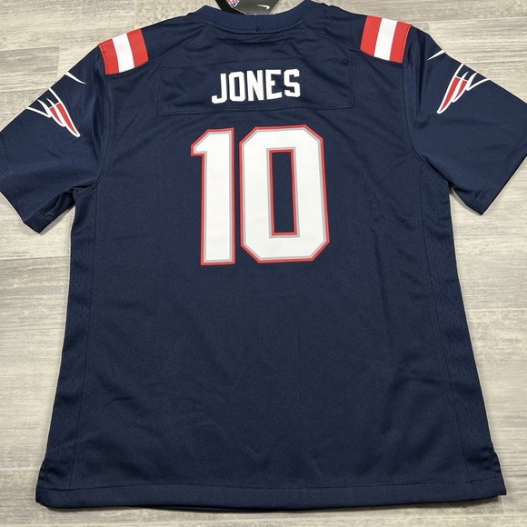 Nike New England Patriots NFL Mac Jones Blue Jersey #10 Youth XL (18/20) NWT - Picture 1 of 9